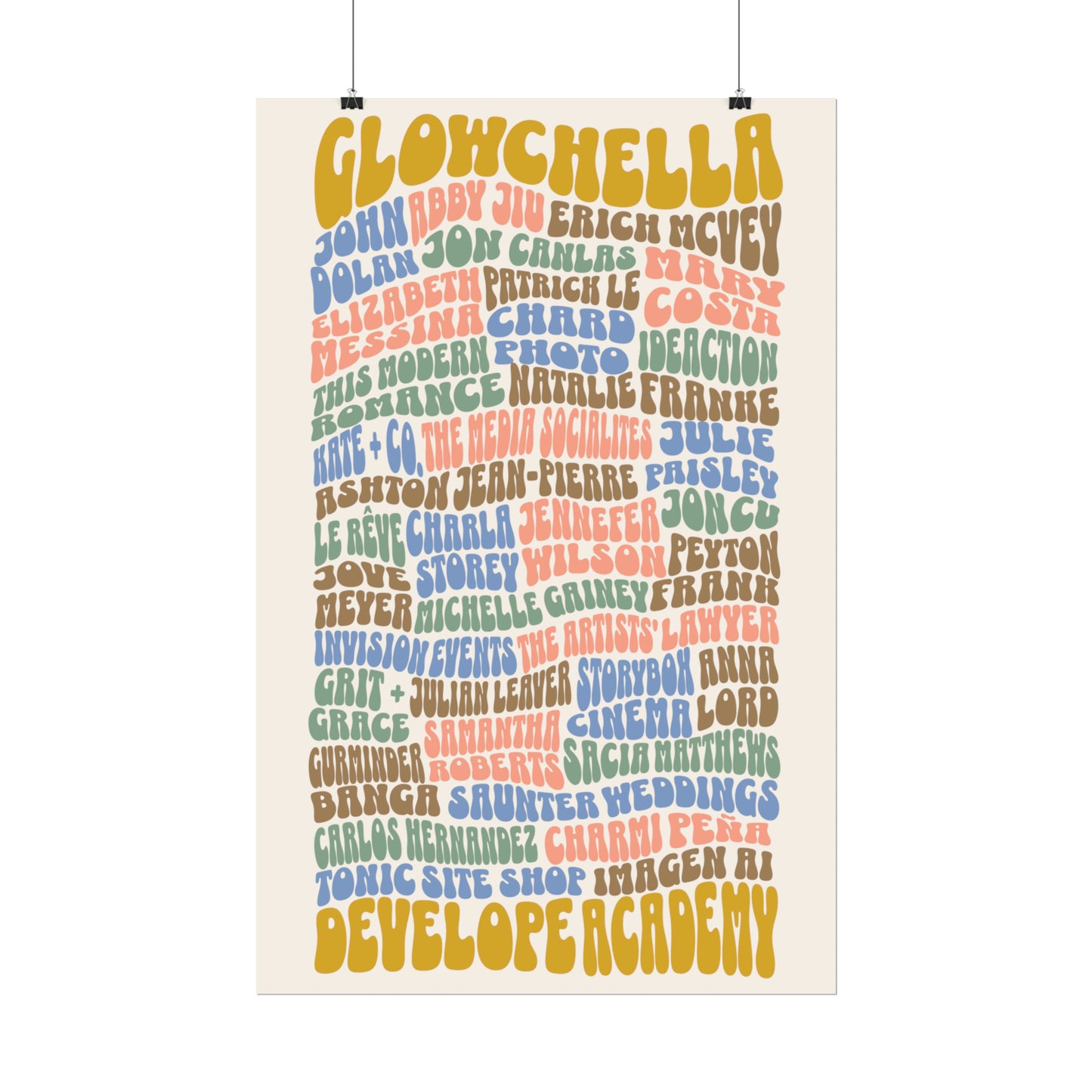 Glowchella Lineup Rolled Poster