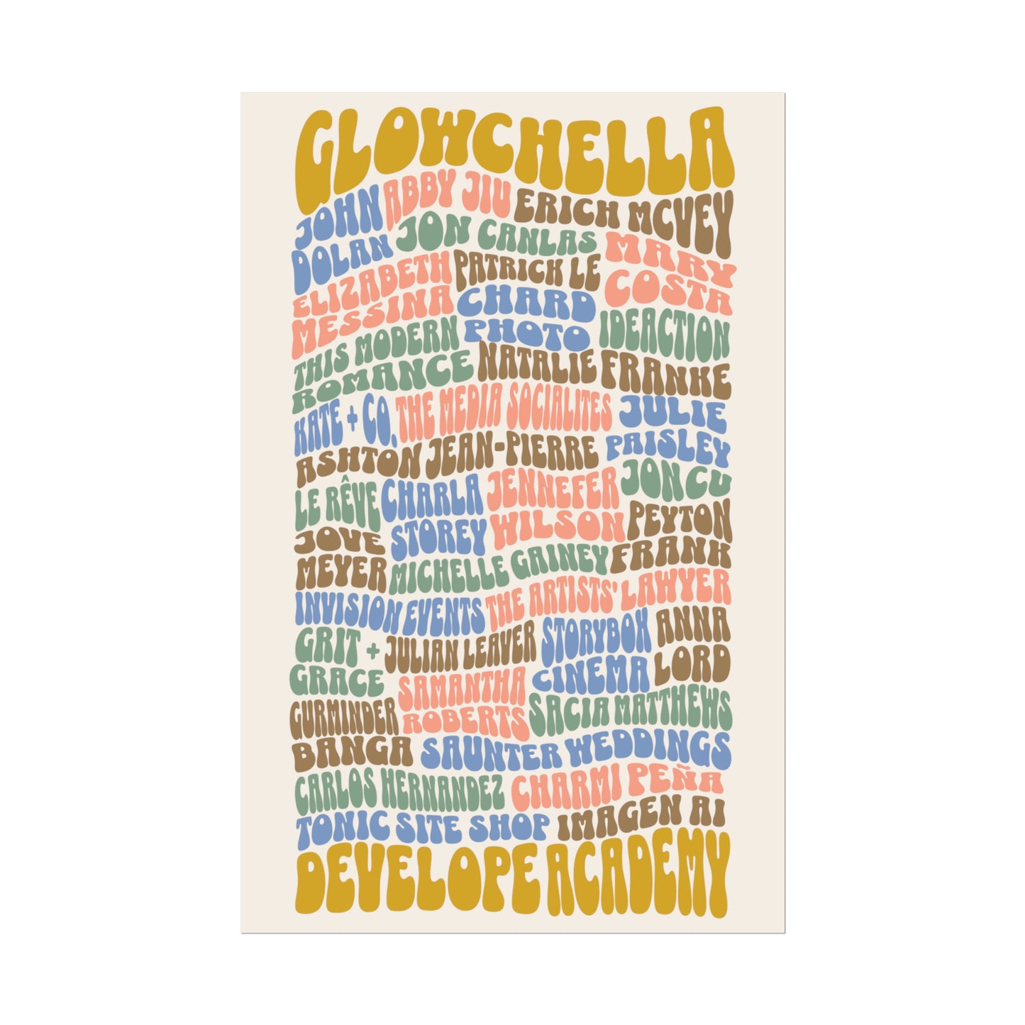 Glowchella Lineup Rolled Poster