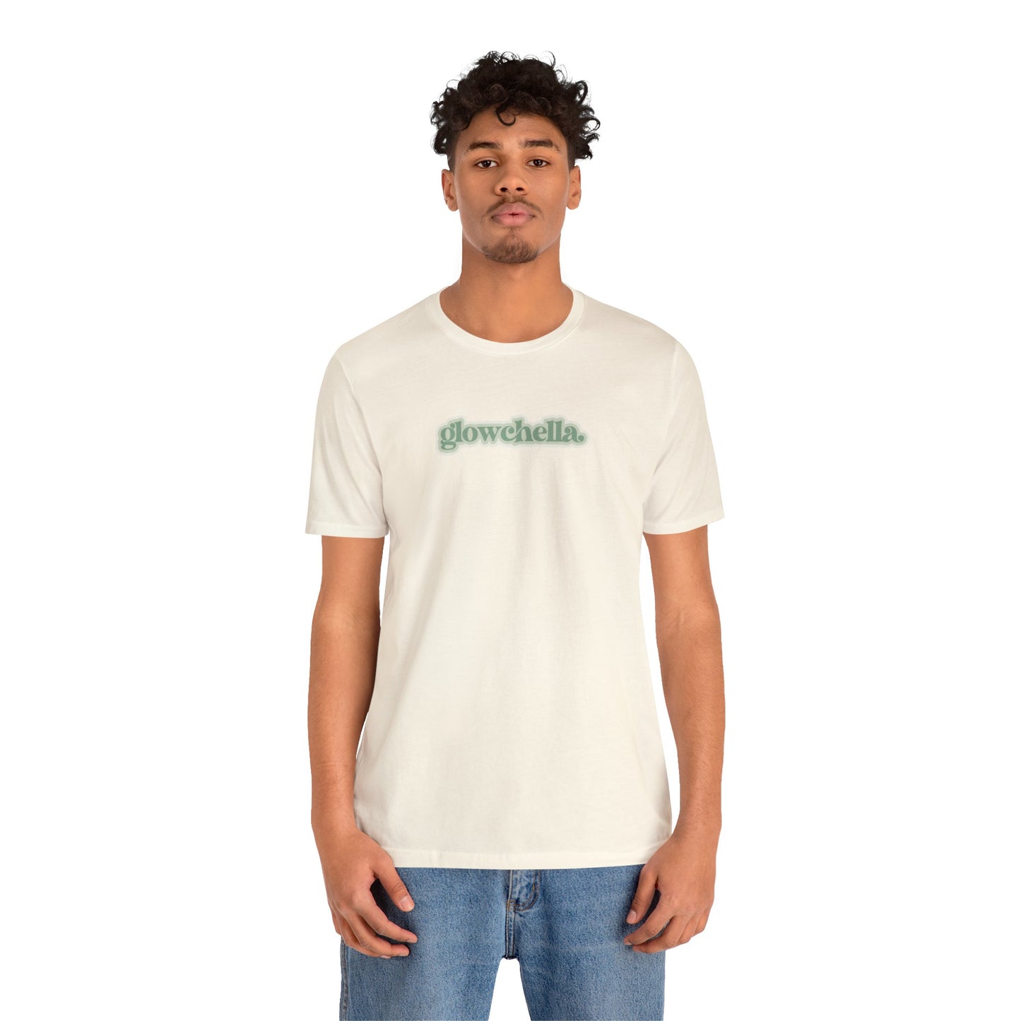 Glowchella Short Sleeve Tee - Ivory/Green