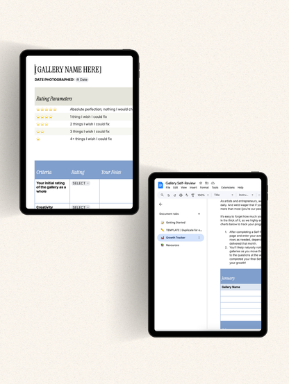 Gallery Self-Review Worksheet for Photographers