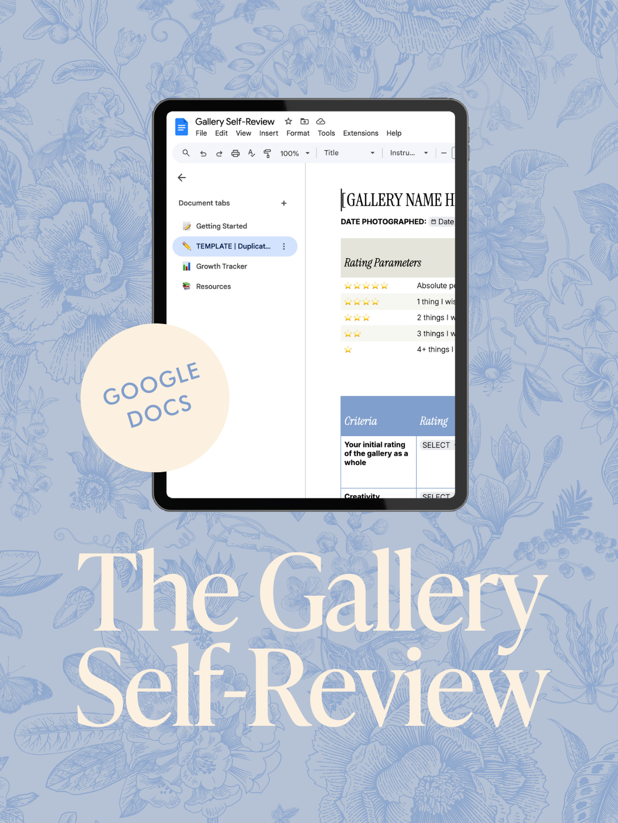 Gallery Self-Review Worksheet for Photographers