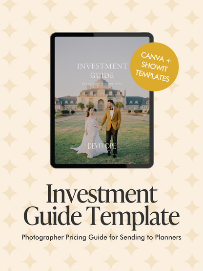 Investment Guide Template for Photographers