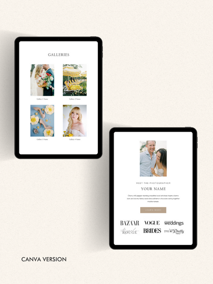 Investment Guide Template for Photographers
