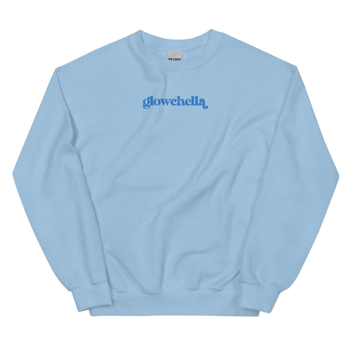 Glowchella Embroidered Crewneck - Blue