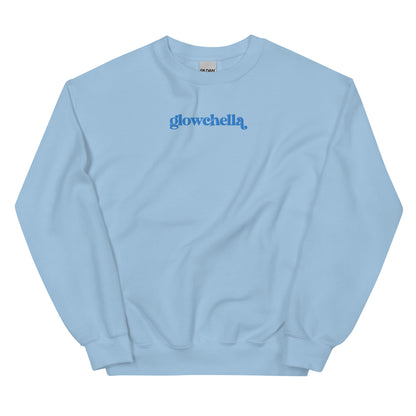 Glowchella Embroidered Crewneck - Blue