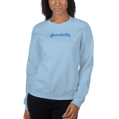 Glowchella Embroidered Crewneck - Blue