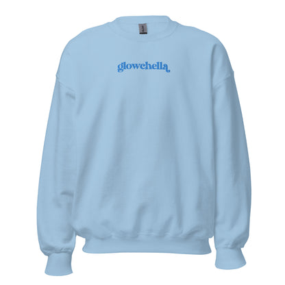 Glowchella Embroidered Crewneck - Blue