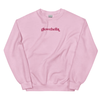Glowchella Embroidered Crewneck - Pink