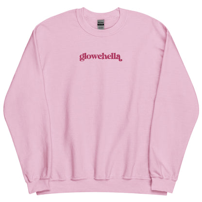 Glowchella Embroidered Crewneck - Pink