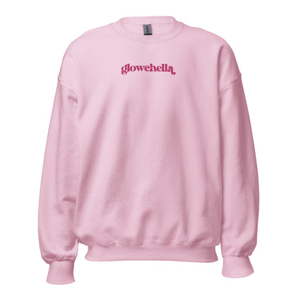 Glowchella Embroidered Crewneck - Pink