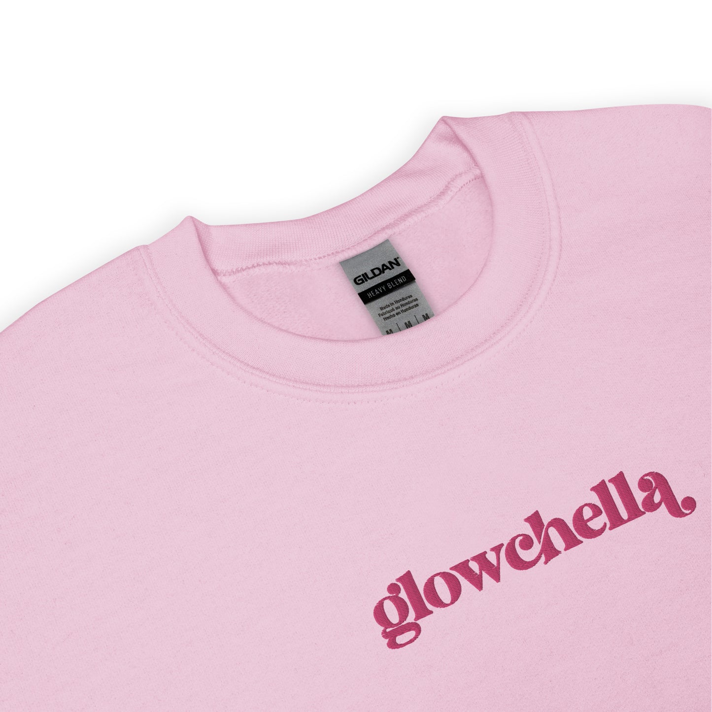Glowchella Embroidered Crewneck - Pink