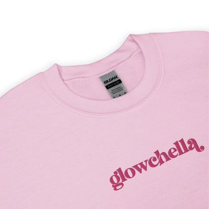 Glowchella Embroidered Crewneck - Pink
