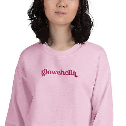 Glowchella Embroidered Crewneck - Pink
