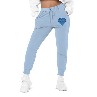 Glowchella Embroidered Sweatpants - Blue