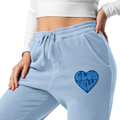 Glowchella Embroidered Sweatpants - Blue