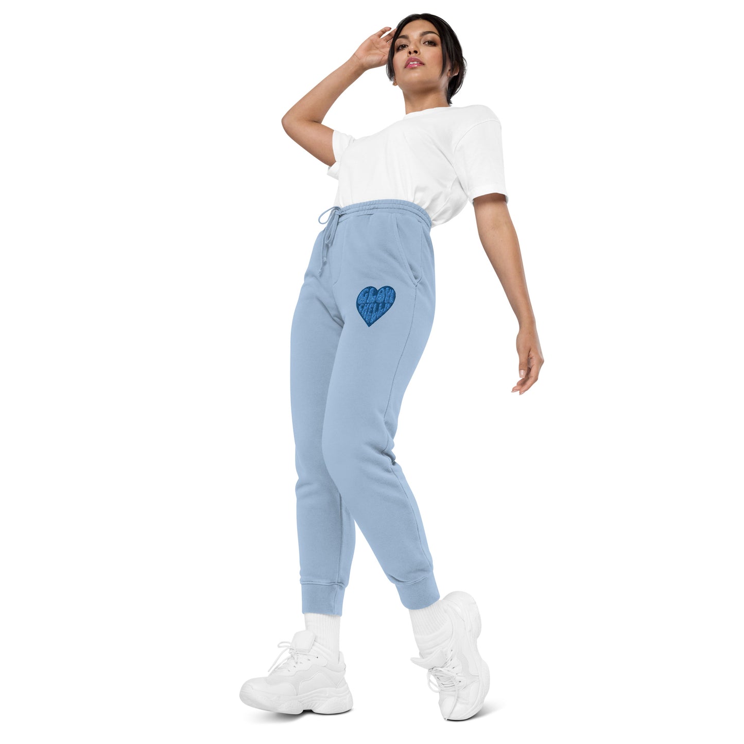 Glowchella Embroidered Sweatpants - Blue