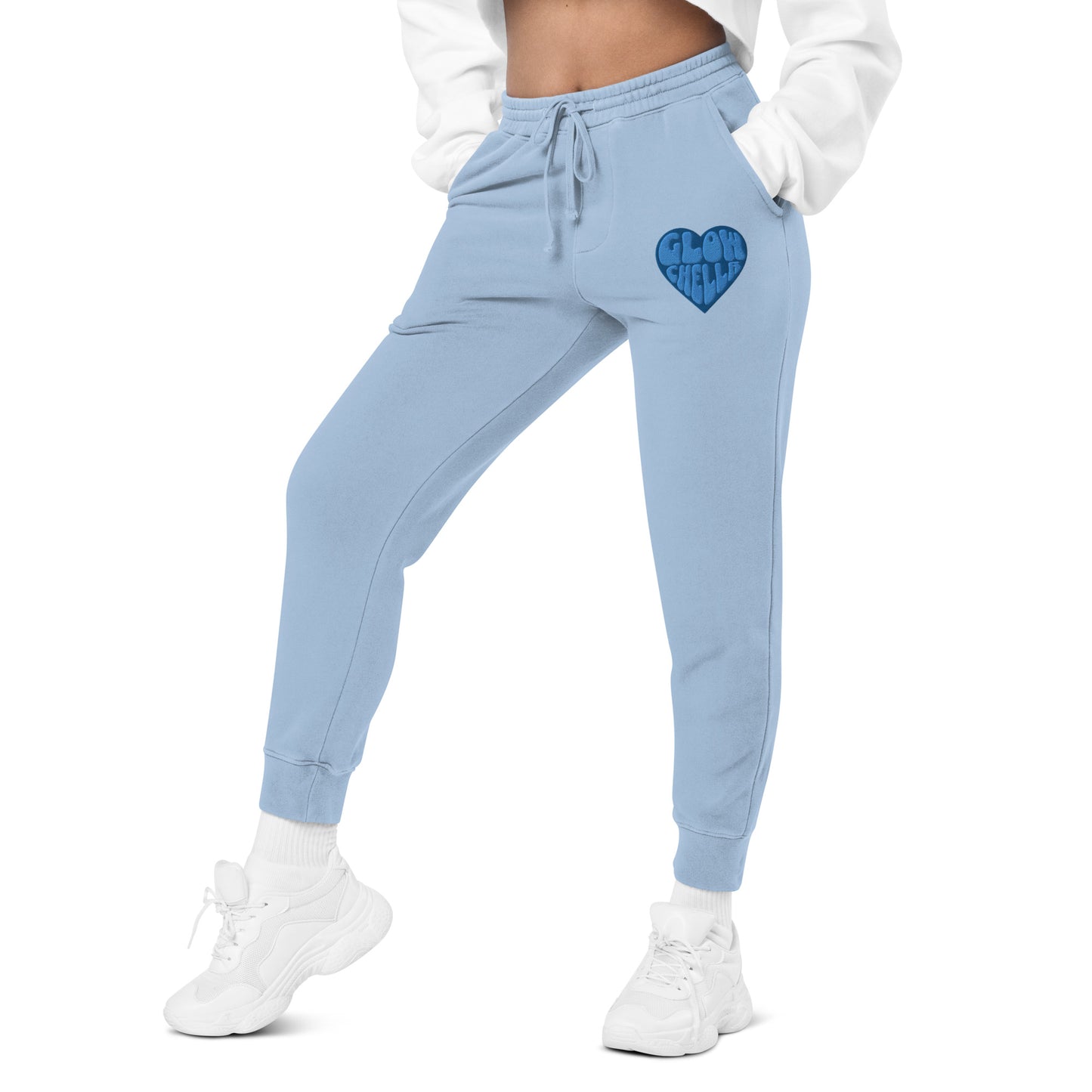 Glowchella Embroidered Sweatpants - Blue
