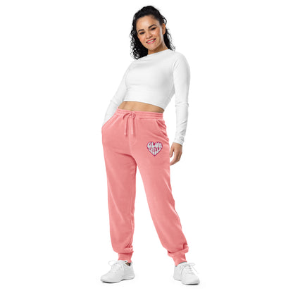 Glowchella Embroidered Sweatpants - Pink