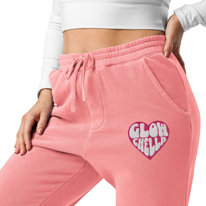 Glowchella Embroidered Sweatpants - Pink