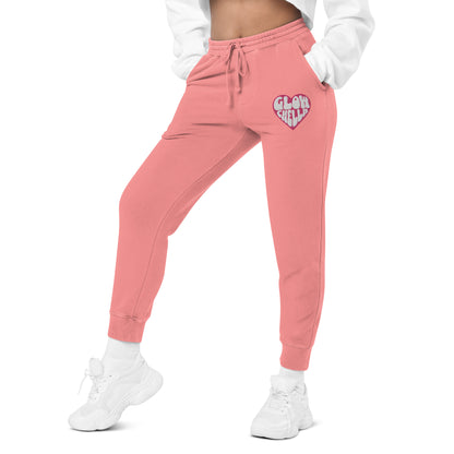 Glowchella Embroidered Sweatpants - Pink